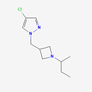 molecular formula C11H18ClN3 B12265826 1-{[1-(butan-2-yl)azetidin-3-yl]methyl}-4-chloro-1H-pyrazole 