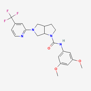 N-(3,5-dimethoxyphenyl)-5-[4-(trifluoromethyl)pyridin-2-yl]-octahydropyrrolo[3,4-b]pyrrole-1-carboxamide