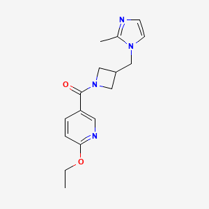 2-ethoxy-5-{3-[(2-methyl-1H-imidazol-1-yl)methyl]azetidine-1-carbonyl}pyridine