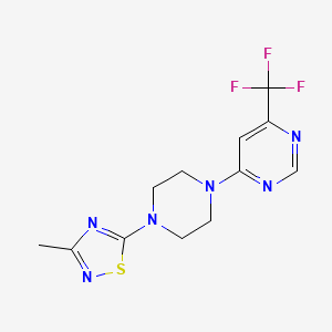 4-[4-(3-Methyl-1,2,4-thiadiazol-5-yl)piperazin-1-yl]-6-(trifluoromethyl)pyrimidine