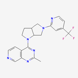 molecular formula C20H19F3N6 B12265895 2-(1-{2-Methylpyrido[3,4-d]pyrimidin-4-yl}-octahydropyrrolo[2,3-c]pyrrol-5-yl)-4-(trifluoromethyl)pyridine 