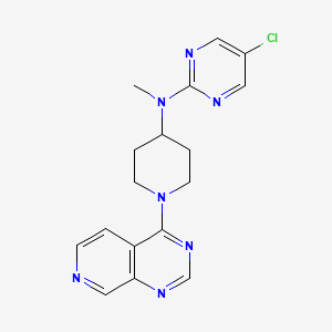 molecular formula C17H18ClN7 B12265900 5-chloro-N-methyl-N-(1-{pyrido[3,4-d]pyrimidin-4-yl}piperidin-4-yl)pyrimidin-2-amine 