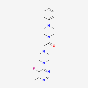 2-[4-(5-Fluoro-6-methylpyrimidin-4-yl)piperazin-1-yl]-1-(4-phenylpiperazin-1-yl)ethan-1-one