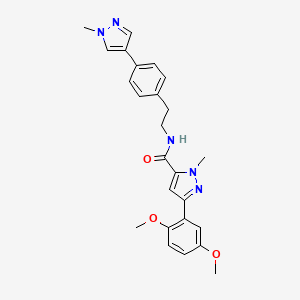 3-(2,5-dimethoxyphenyl)-1-methyl-N-{2-[4-(1-methyl-1H-pyrazol-4-yl)phenyl]ethyl}-1H-pyrazole-5-carboxamide