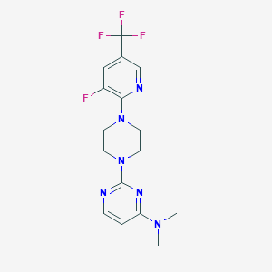 2-{4-[3-fluoro-5-(trifluoromethyl)pyridin-2-yl]piperazin-1-yl}-N,N-dimethylpyrimidin-4-amine