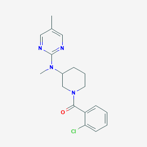 molecular formula C18H21ClN4O B12265917 N-[1-(2-chlorobenzoyl)piperidin-3-yl]-N,5-dimethylpyrimidin-2-amine 