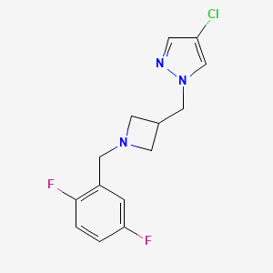 4-chloro-1-({1-[(2,5-difluorophenyl)methyl]azetidin-3-yl}methyl)-1H-pyrazole