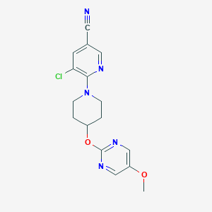 5-Chloro-6-{4-[(5-methoxypyrimidin-2-yl)oxy]piperidin-1-yl}pyridine-3-carbonitrile