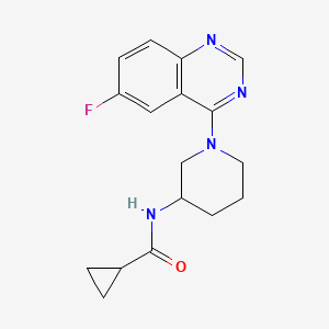 molecular formula C17H19FN4O B12265976 N-[1-(6-fluoroquinazolin-4-yl)piperidin-3-yl]cyclopropanecarboxamide 