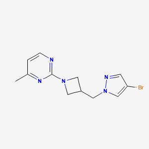 2-{3-[(4-bromo-1H-pyrazol-1-yl)methyl]azetidin-1-yl}-4-methylpyrimidine