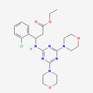 3-[[4,6-Bis(4-morpholinyl)-1,3,5-triazin-2-yl]amino]-3-(2-chlorophenyl)propanoic acid ethyl ester
