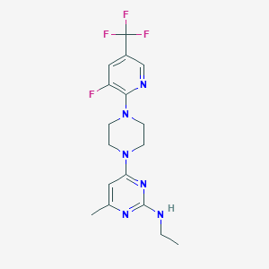 N-ethyl-4-{4-[3-fluoro-5-(trifluoromethyl)pyridin-2-yl]piperazin-1-yl}-6-methylpyrimidin-2-amine