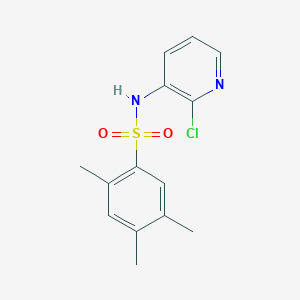 molecular formula C14H15ClN2O2S B12266032 N-(2-chloropyridin-3-yl)-2,4,5-trimethylbenzene-1-sulfonamide 