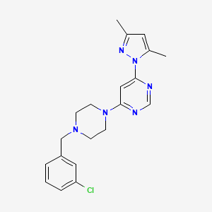 4-{4-[(3-chlorophenyl)methyl]piperazin-1-yl}-6-(3,5-dimethyl-1H-pyrazol-1-yl)pyrimidine