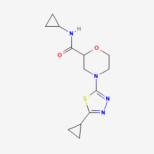 N-cyclopropyl-4-(5-cyclopropyl-1,3,4-thiadiazol-2-yl)morpholine-2-carboxamide