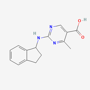 2-[(2,3-dihydro-1H-inden-1-yl)amino]-4-methylpyrimidine-5-carboxylic acid