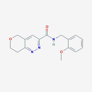 molecular formula C16H17N3O3 B12266077 N-[(2-methoxyphenyl)methyl]-5H,7H,8H-pyrano[4,3-c]pyridazine-3-carboxamide 