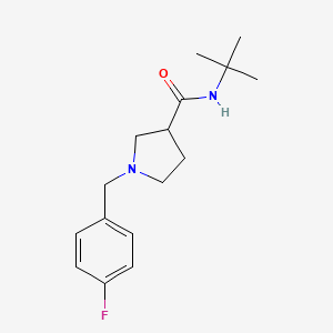 molecular formula C16H23FN2O B12266083 N-tert-butyl-1-[(4-fluorophenyl)methyl]pyrrolidine-3-carboxamide 