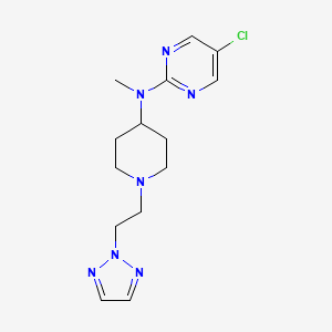 5-chloro-N-methyl-N-{1-[2-(2H-1,2,3-triazol-2-yl)ethyl]piperidin-4-yl}pyrimidin-2-amine