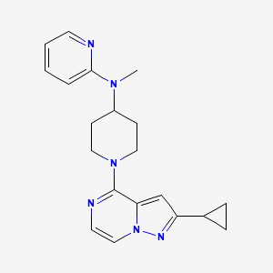 N-(1-{2-cyclopropylpyrazolo[1,5-a]pyrazin-4-yl}piperidin-4-yl)-N-methylpyridin-2-amine