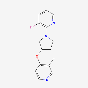 molecular formula C15H16FN3O B12266142 3-Fluoro-2-{3-[(3-methylpyridin-4-yl)oxy]pyrrolidin-1-yl}pyridine 