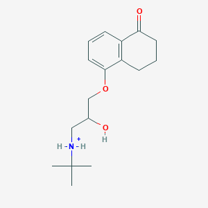 molecular formula C17H26NO3+ B1226615 (+-)-5-[3-(tert-butylammonio)-2-hydroxypropoxy]-3,4-dihydronaphthalen-1(2H)-one(1+) 
