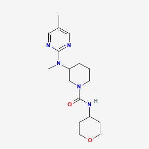 3-[methyl(5-methylpyrimidin-2-yl)amino]-N-(oxan-4-yl)piperidine-1-carboxamide