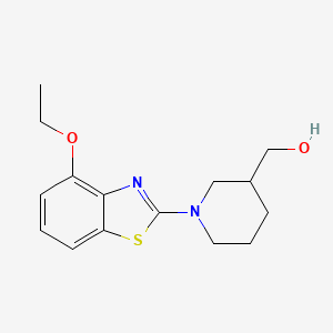 molecular formula C15H20N2O2S B12266153 [1-(4-Ethoxy-1,3-benzothiazol-2-yl)piperidin-3-yl]methanol 