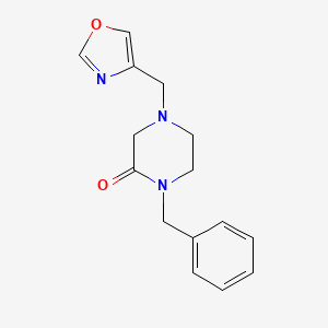 1-Benzyl-4-[(1,3-oxazol-4-yl)methyl]piperazin-2-one