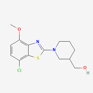 [1-(7-Chloro-4-methoxy-1,3-benzothiazol-2-yl)piperidin-3-yl]methanol