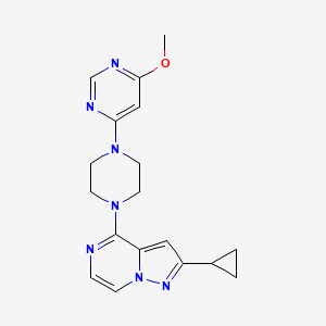 4-(4-{2-Cyclopropylpyrazolo[1,5-a]pyrazin-4-yl}piperazin-1-yl)-6-methoxypyrimidine