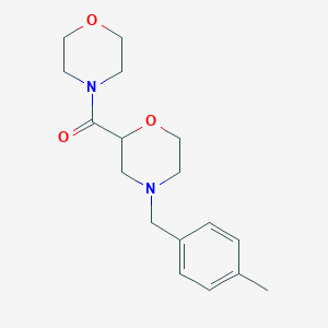 4-[(4-Methylphenyl)methyl]-2-(morpholine-4-carbonyl)morpholine