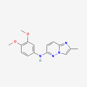 molecular formula C15H16N4O2 B12266211 N-(3,4-dimethoxyphenyl)-2-methylimidazo[1,2-b]pyridazin-6-amine 