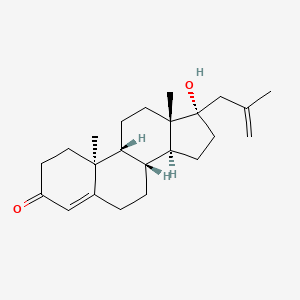 molecular formula C23H34O2 B1226623 17-alpha-(2-Methallyl)retrotestosterone CAS No. 2824-50-2