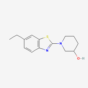 molecular formula C14H18N2OS B12266230 1-(6-Ethyl-1,3-benzothiazol-2-yl)piperidin-3-ol 