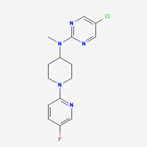 molecular formula C15H17ClFN5 B12266248 5-chloro-N-[1-(5-fluoropyridin-2-yl)piperidin-4-yl]-N-methylpyrimidin-2-amine 