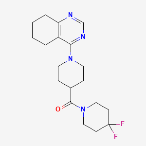 4-[4-(4,4-Difluoropiperidine-1-carbonyl)piperidin-1-yl]-5,6,7,8-tetrahydroquinazoline