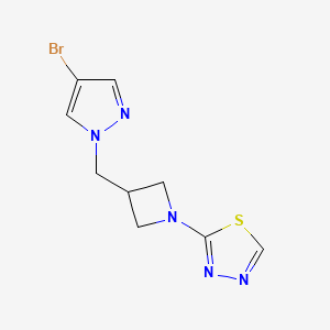 2-{3-[(4-bromo-1H-pyrazol-1-yl)methyl]azetidin-1-yl}-1,3,4-thiadiazole