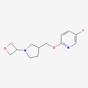 5-Fluoro-2-{[1-(oxetan-3-yl)pyrrolidin-3-yl]methoxy}pyridine