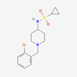 N-{1-[(2-bromophenyl)methyl]piperidin-4-yl}cyclopropanesulfonamide