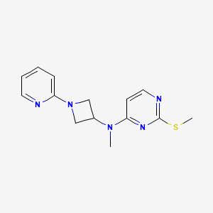 molecular formula C14H17N5S B12266318 N-methyl-2-(methylsulfanyl)-N-[1-(pyridin-2-yl)azetidin-3-yl]pyrimidin-4-amine 