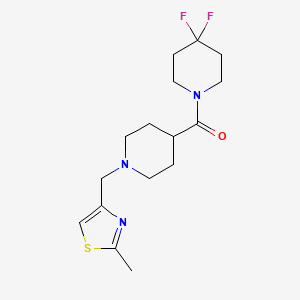 4,4-Difluoro-1-{1-[(2-methyl-1,3-thiazol-4-yl)methyl]piperidine-4-carbonyl}piperidine