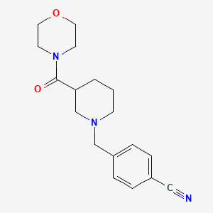 4-{[3-(Morpholine-4-carbonyl)piperidin-1-yl]methyl}benzonitrile