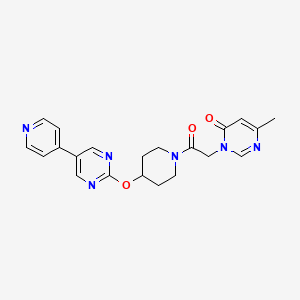 6-Methyl-3-[2-oxo-2-(4-{[5-(pyridin-4-yl)pyrimidin-2-yl]oxy}piperidin-1-yl)ethyl]-3,4-dihydropyrimidin-4-one