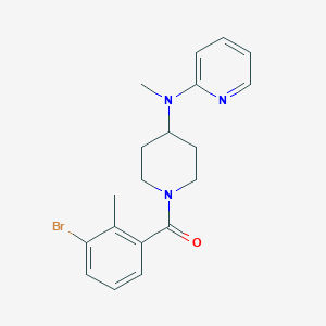 molecular formula C19H22BrN3O B12266373 N-[1-(3-bromo-2-methylbenzoyl)piperidin-4-yl]-N-methylpyridin-2-amine 