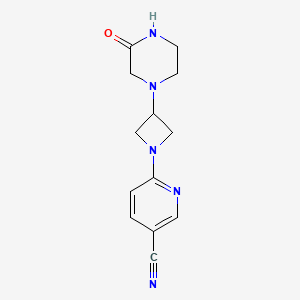 6-[3-(3-Oxopiperazin-1-yl)azetidin-1-yl]pyridine-3-carbonitrile