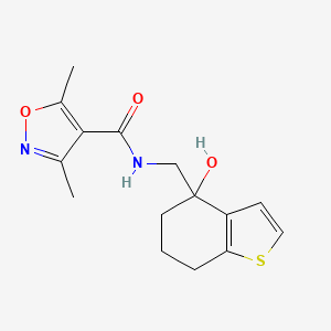 N-[(4-hydroxy-4,5,6,7-tetrahydro-1-benzothiophen-4-yl)methyl]-3,5-dimethyl-1,2-oxazole-4-carboxamide