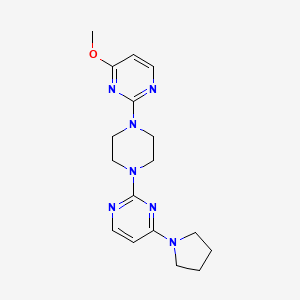 molecular formula C17H23N7O B12266407 2-[4-(4-Methoxypyrimidin-2-yl)piperazin-1-yl]-4-(pyrrolidin-1-yl)pyrimidine 