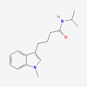 molecular formula C16H22N2O B1226641 4-(1-methyl-3-indolyl)-N-propan-2-ylbutanamide 