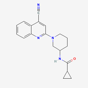 N-[1-(4-cyanoquinolin-2-yl)piperidin-3-yl]cyclopropanecarboxamide